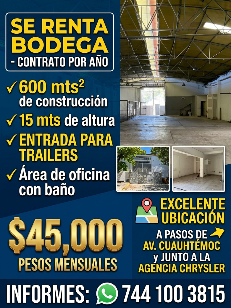Bodega en renta Acapulco 
